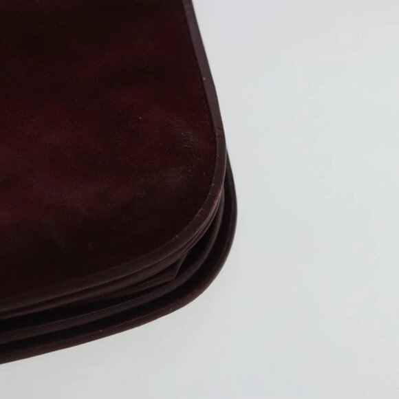 CARTIER Shoulder Bag Suede Red Gold Auth bs19206 - Picture 5 of 16